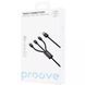 Кабель нейлоновий 3 в 1 Type-C + Lightning + Micro USB Proove Triple Connection 1.3 метри - Чорний nc 64748 фото 2