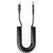 Кабель AUX Type-C на 3.5мм Proove Steel Spring 1 метр - Чорний nc 62408 фото 1