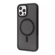 Чохол для iPhone 12 / 12 Pro Wave Matte Insane Case with Magnetic Ring - Black nc 45111 фото