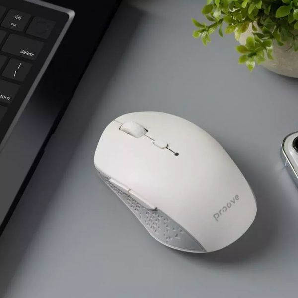Бездротова миша Proove Sweeper Bluetooth + 2.4GHz безшумна офісна - Білий nc 63745 фото