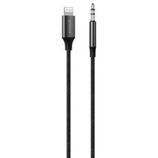Кабель аудіо плетений Lightning to 3.5mm Proove SoundTrack AUX Hi-Fi 1 метр - Чорний nc 55274 фото