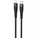 Кабель силіконовий Type-C to Lightning Proove Light Silicone Plus 27W 3A 1 метр - Чорний nc 64361 фото 1