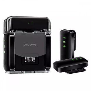 Бездротовий петличний мікрофон Proove Live 2in1 Lightning + Type-C з зарядним кейсом nc 58987 фото