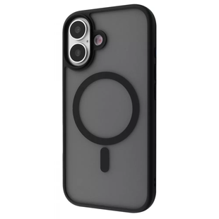 Чохол на Iphone 17 Wave Matte Insane Case with Magnetic Ring - Black nc 64343 фото