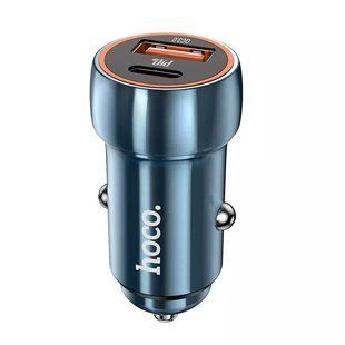 Автомобільний зарядний пристрій Hoco Z46A Blue Whale PD20W+QC3.0 - Sapphire Blue hoco z46a фото