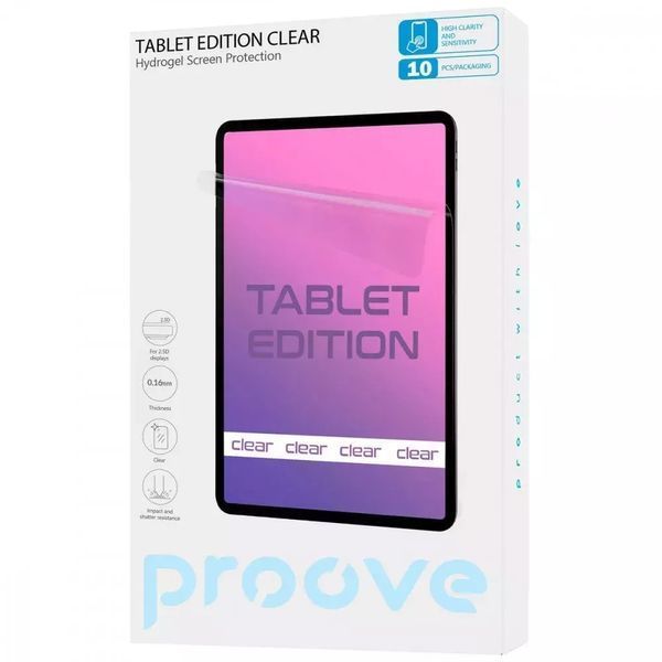 Захисна гідрогелева плівка Proove Hydrogel Screen Protection Tablet Edition Clear nc 59577 фото