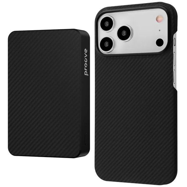 Павербанк Proove Carbon Slim 10000mAh 22.5W з бездротовою зарядкою - Black nc 67167 фото
