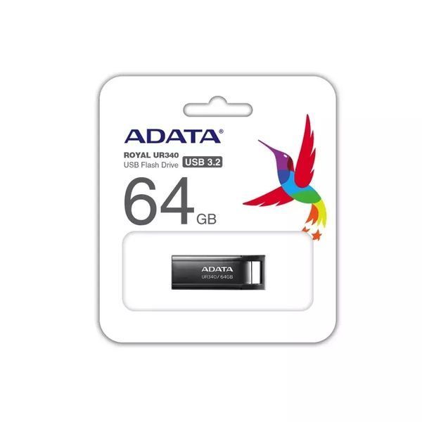 Флеш‑накопичувач ADATA UR340 USB 3.2 64GB - Black adata ur340 usb 64gb фото