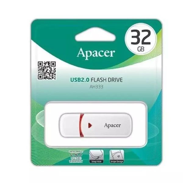Флеш‑накопичувач Apacer AH333 USB 2.0 32GB - White apacer ah333 32gb фото