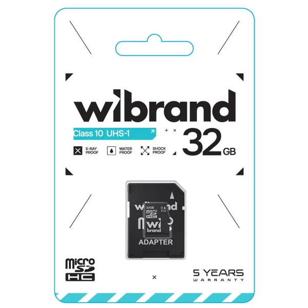 Карта пам&rsquo;яті Wibrand microSDHC 32GB Class 10 UHS‑I + SD адаптер wilbrand msd 32gb фото
