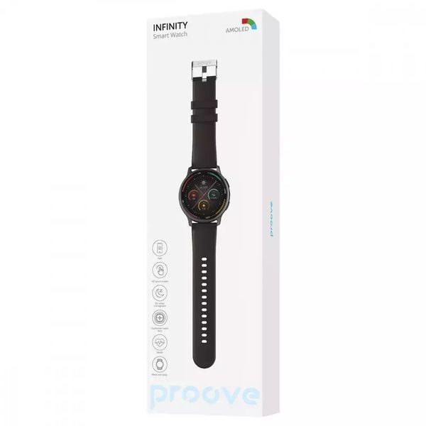 Смарт-годинник Proove Infinity AMOLED Bluetooth 5.1 водонепроникний - Чорний nc 51266 фото