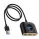 USB-хаб Baseus Square Round 4 in 1 USB HUB Adapter 1 метр - Чорний baseus square фото 1