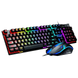 Дротовий комплект миша + клавіатура TWolf TF200 з RGB підсвіткою - Чорний twolf tf200 фото 1