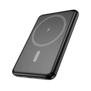 Павербанк Hoco J140A Streamer 5000mAh 20W з магнітною бездротовою зарядкою MagSafe - Чорний hoco j140a фото