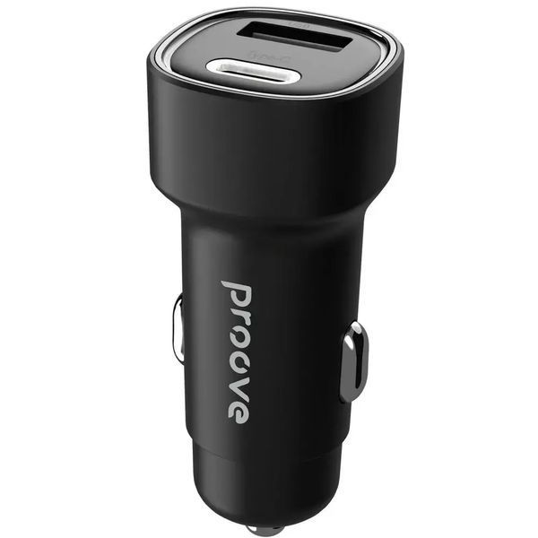 Автомобільний зарядний пристрій Proove Flash 48W швидка зарядка USB + Type-C - Чорний nc 60076 фото