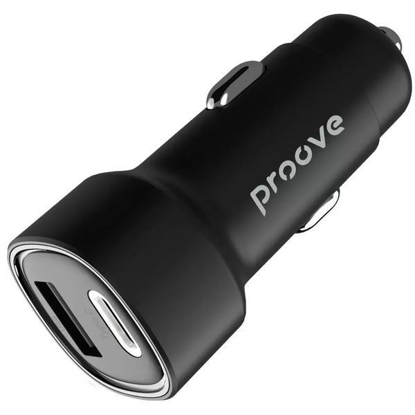Автомобільний зарядний пристрій Proove Flash 48W швидка зарядка USB + Type-C - Чорний nc 60076 фото