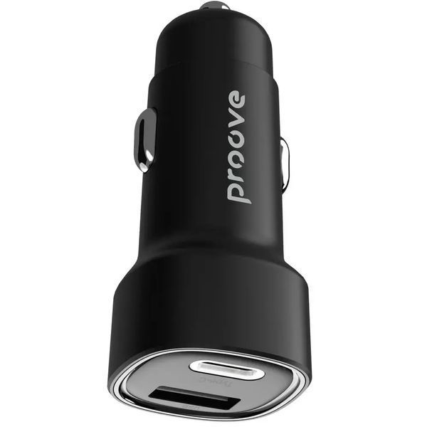 Автомобільний зарядний пристрій Proove Flash 48W швидка зарядка USB + Type-C - Чорний nc 60076 фото