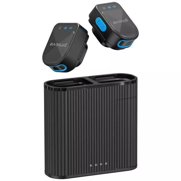 Бездротовий петличний мікрофон Proove DualCast Lightning + Type-C із зарядним кейсом nc 66185 фото